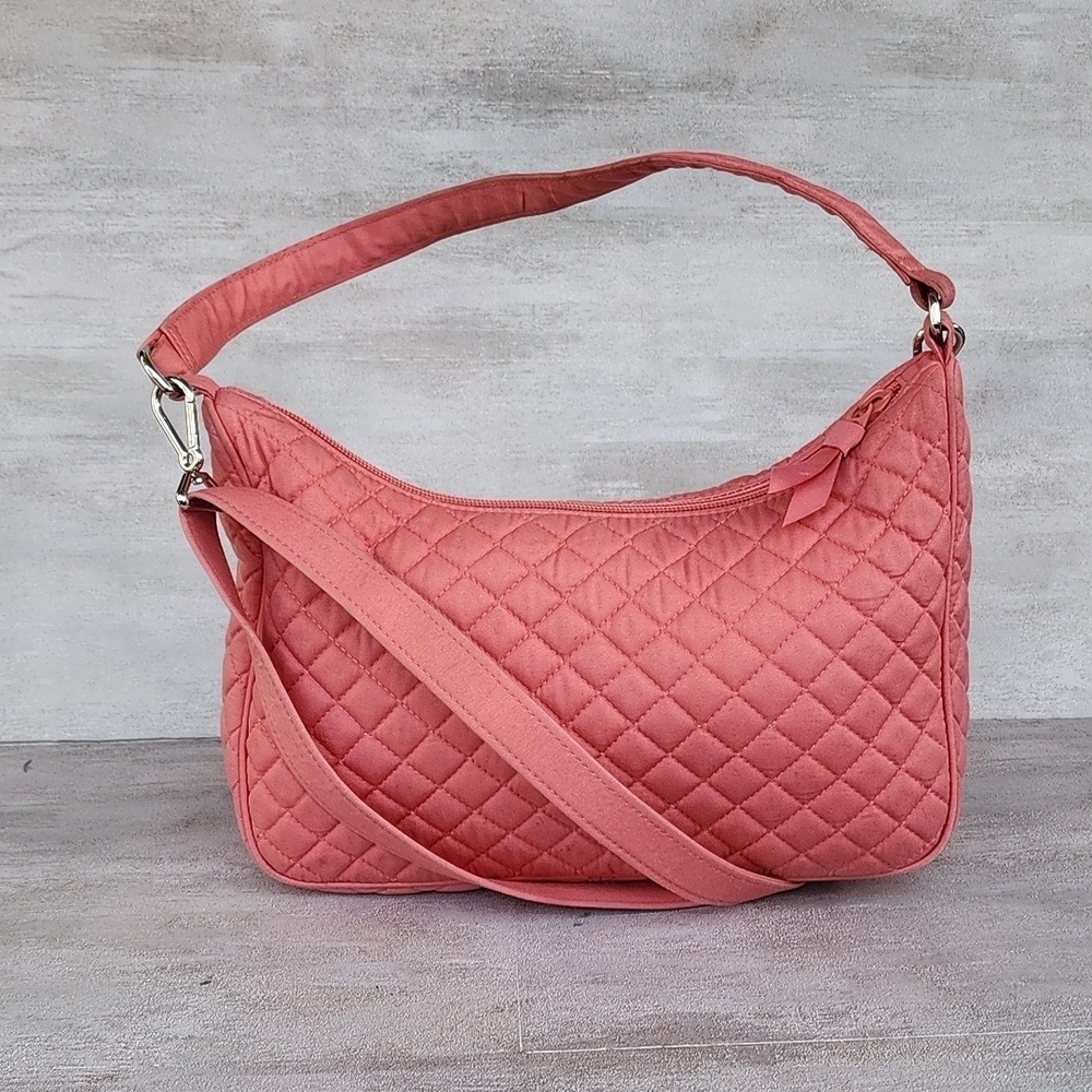 Vera Bradley Frannie Crescent Crossbody in Terra Cotta Rose